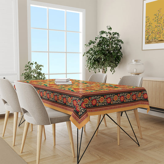 Orange Daisy Flowers Masa Örtüsü | Pufaloji