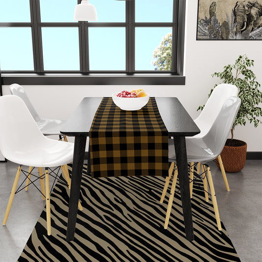 Sarı Siyah Kare Runner | Pufaloji