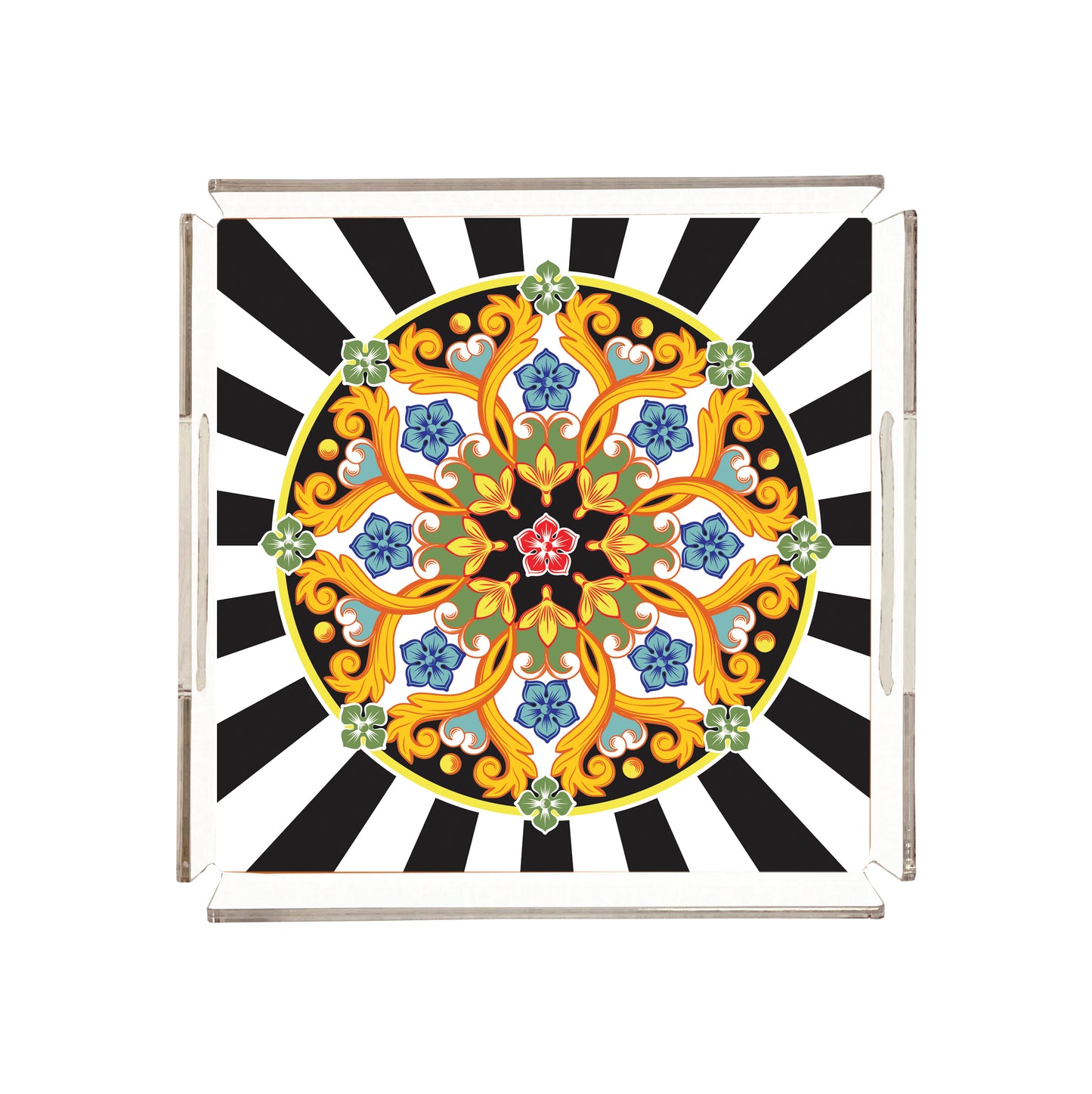 Modern Figüratif Mandala Pleksi Tepsi PT112