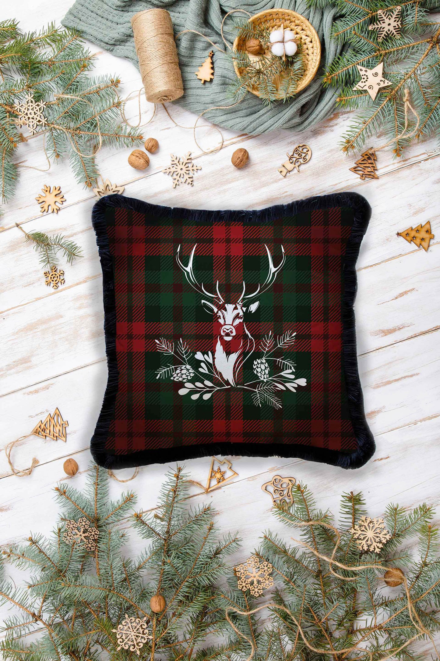 Tartan Geyiği Yastık - KIRLENT K403