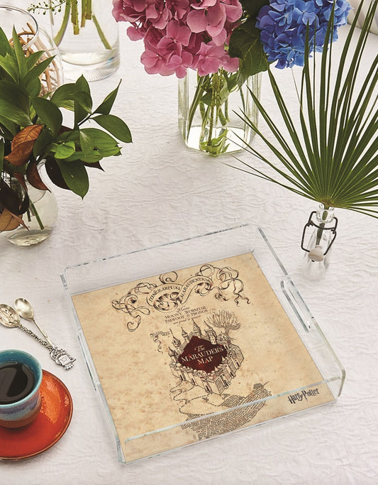 HP Marauders Map Pleksi Tepsi - 25X25CM | Pufaloji