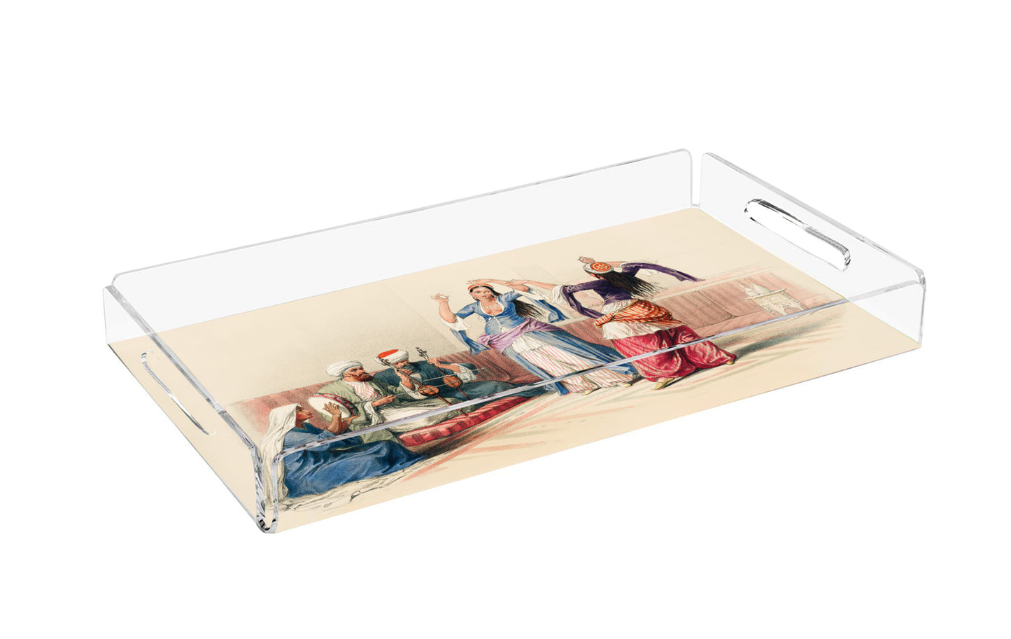 Vintage Figüratif Pleksi Tepsi PT113