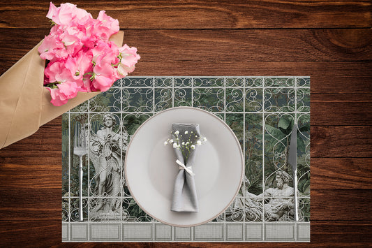 Modern Heykelli Kumaş Amerikan Servis 4'lü Set | Pufaloji