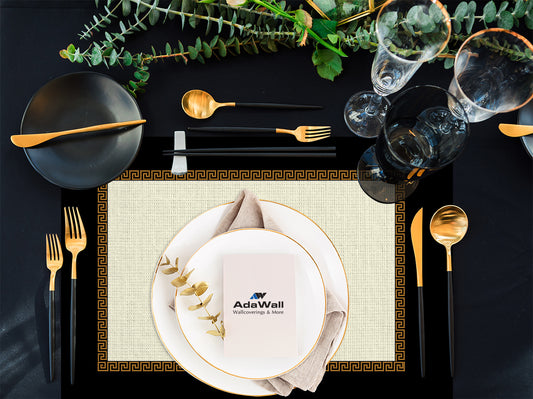 Figüratif Gold Kumaş Amerikan Servis 4'lü Set | Pufaloji