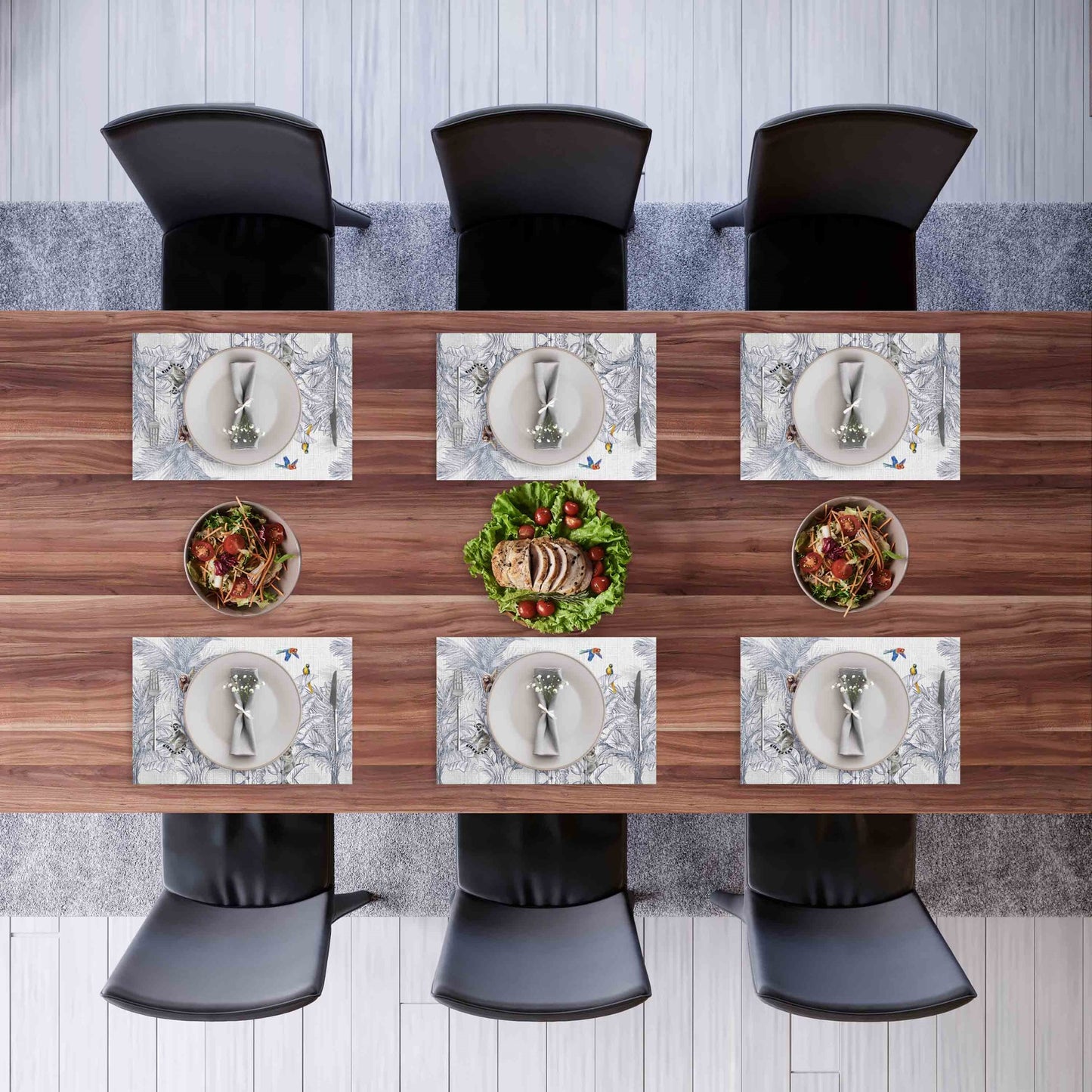 Çizgisel Tasarım Kumaş Amerikan Servis AS123