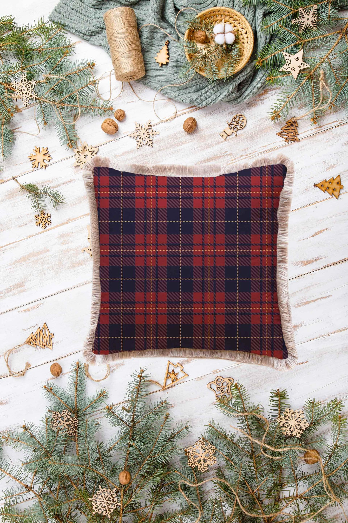 Kırmızı Kareli Yastık - KIRLENT K408