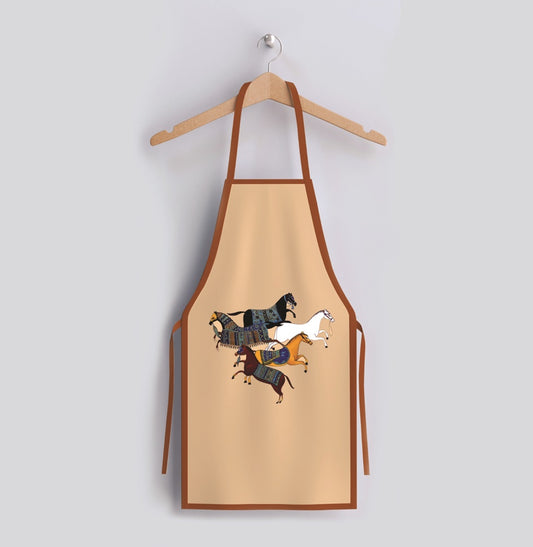 Figüratif At Tasarımlı Mutfak Önlüğü | Pufaloji