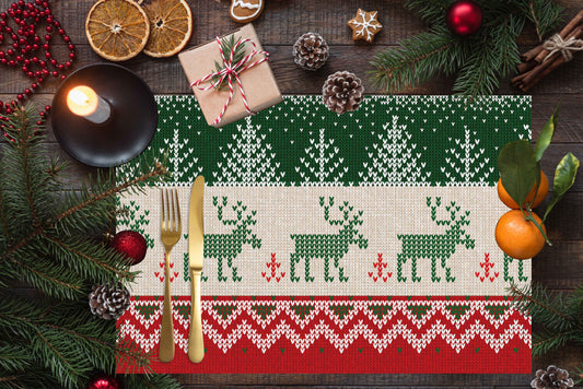 İtalyan Geyiği Kumaş Amerikan Servis 4'lü Set | Pufaloji