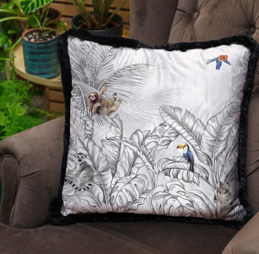 Palmiye Yaprak Tasarımlı Yastık - KIRLENT K3071