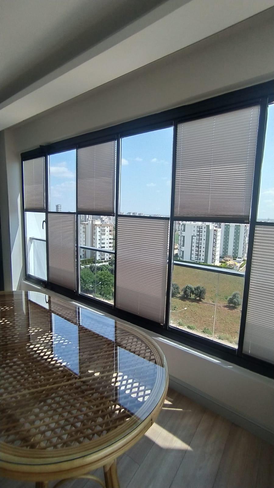 Orlenda Plise Cam Balkon Perdesi - Özel Seri