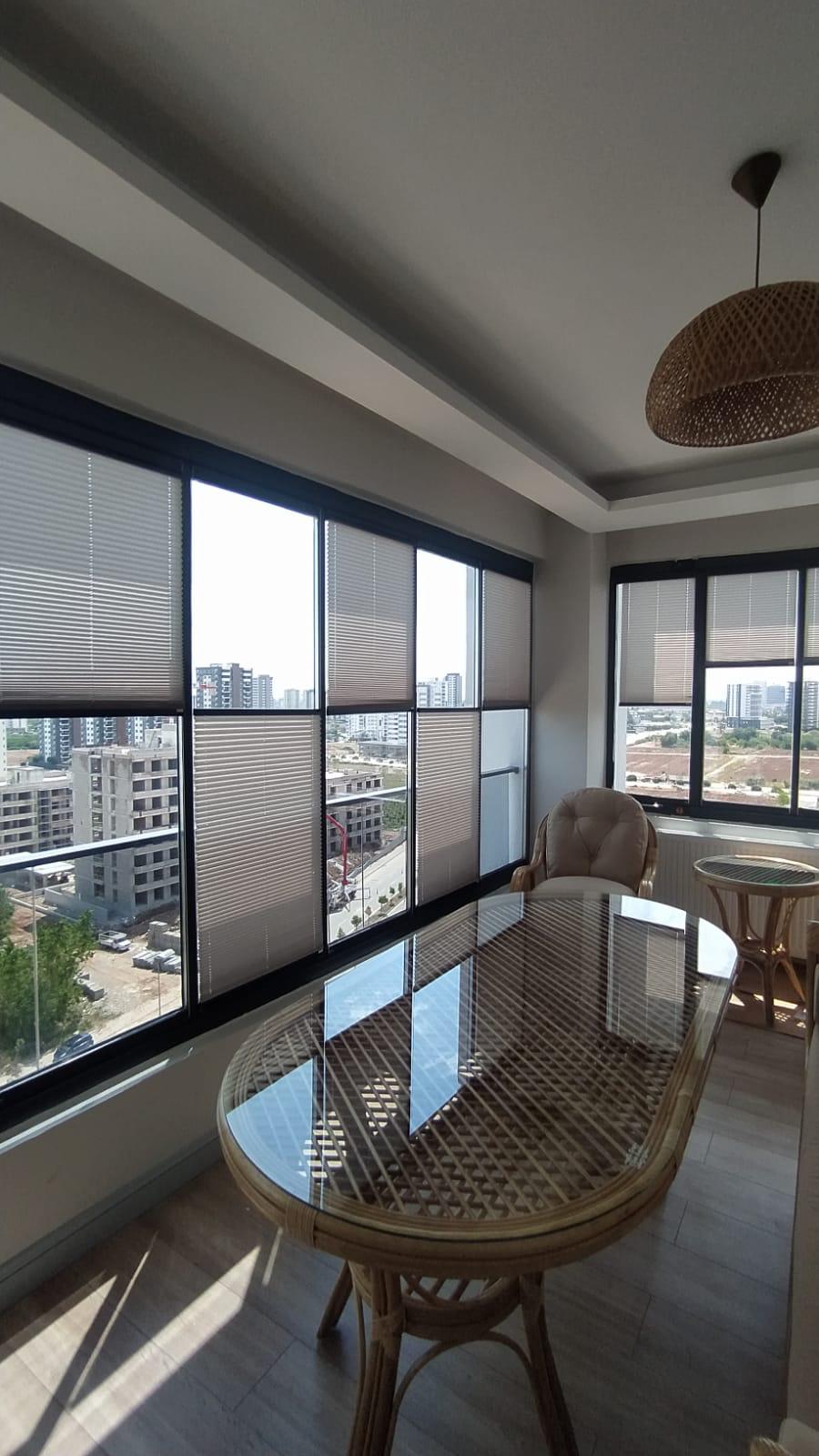 Orlenda Plise Cam Balkon Perdesi - Özel Seri