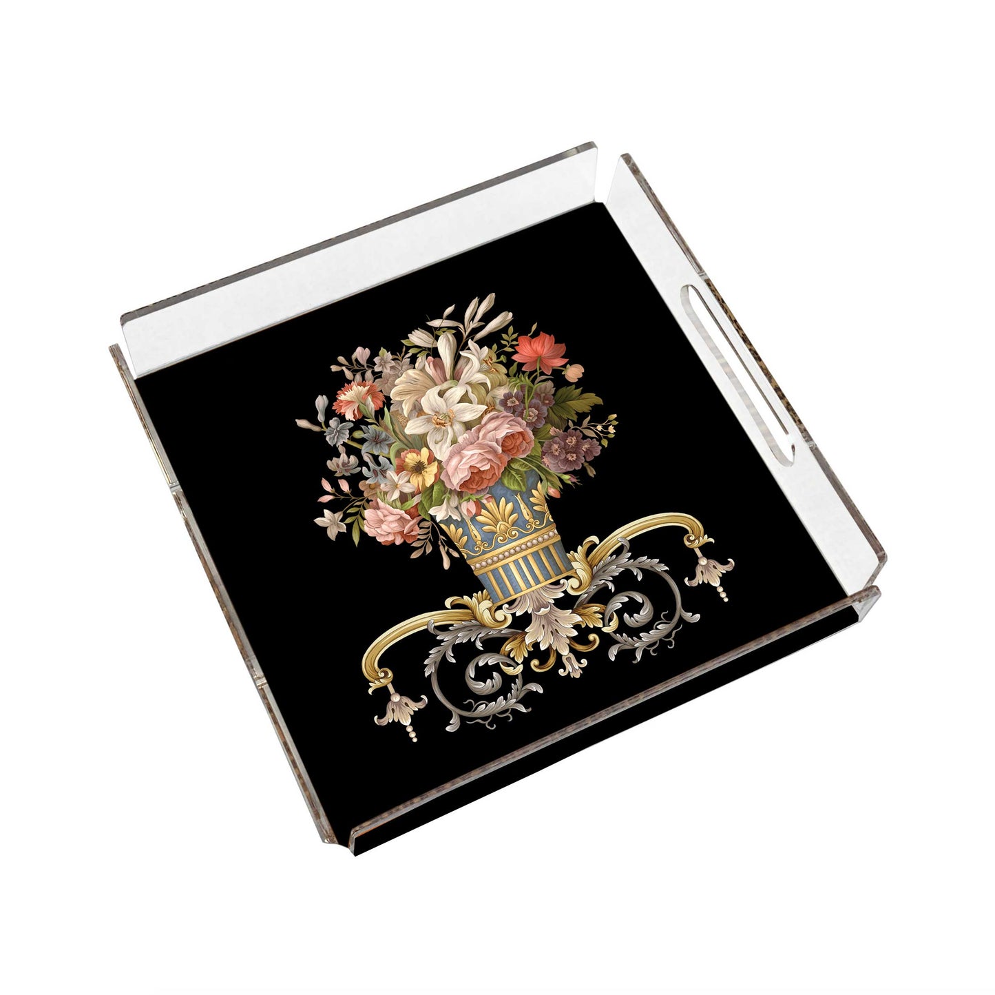 Figüratif Çiçek Pleksi Tepsi PT128