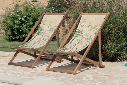 Renkli Çiçek Tasarımlı Şezlong - Şezlong SZ305