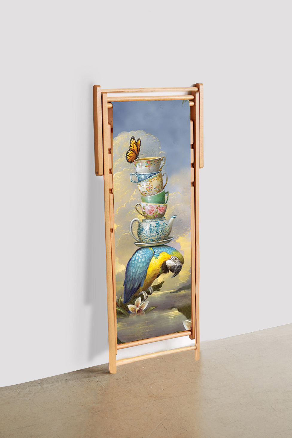 Papağan Tasarımlı Katlanabilir Şezlong - Şezlong SZ131