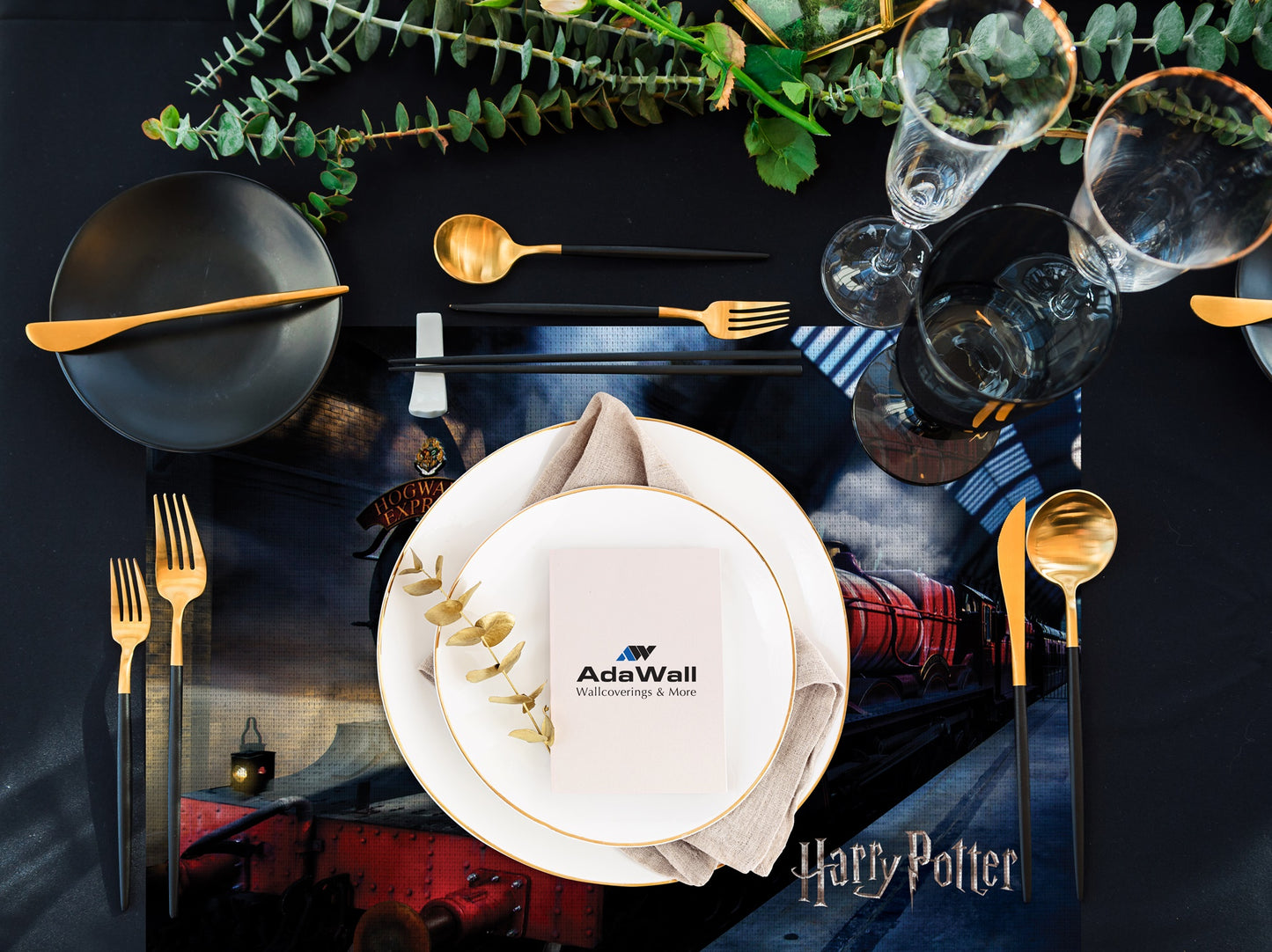 Hogwarts Express Kumaş Amerikan Servis 4'lü Set 35X50CM | Pufaloji