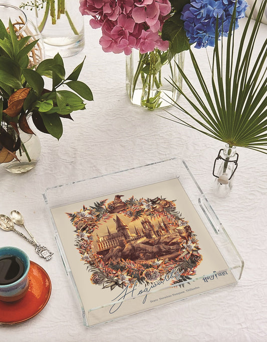 Hogwarts Pleksi Tepsi - 25X25CM | Pufaloji