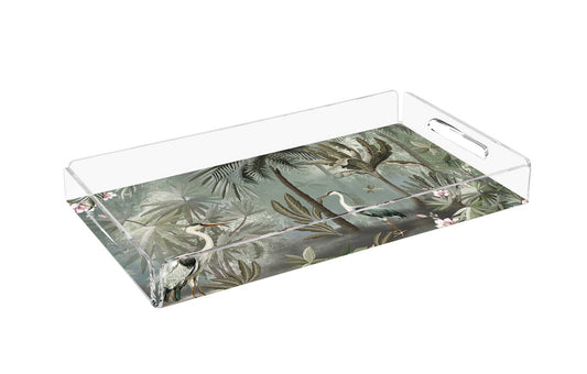 Tropikal Bahçe Pleksi Tepsi | Pufaloji