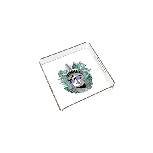 The Statue Of Liberty Pleksi Tepsi | Pufaloji