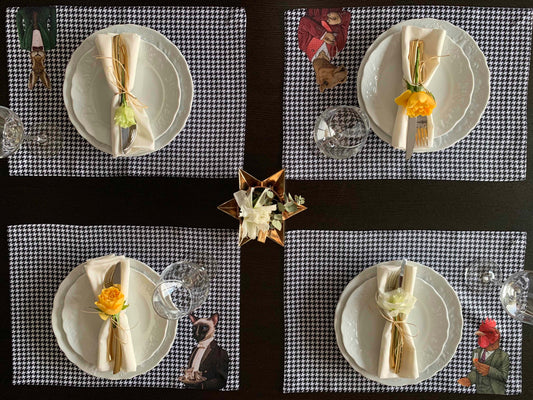 Animals Kumaş Amerikan Servis 4'lü Set | Pufaloji