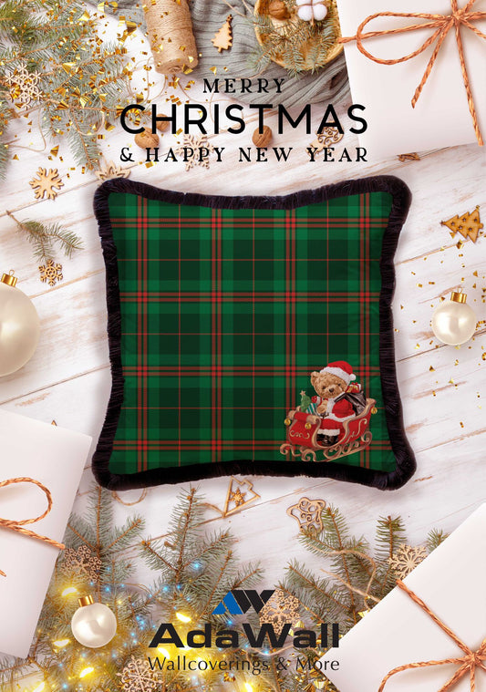 Kızaklı Santa Teddy Yastık - KIRLENT K402