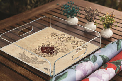 HP Marauders Map Pleksi Tepsi - 25X25CM | Pufaloji