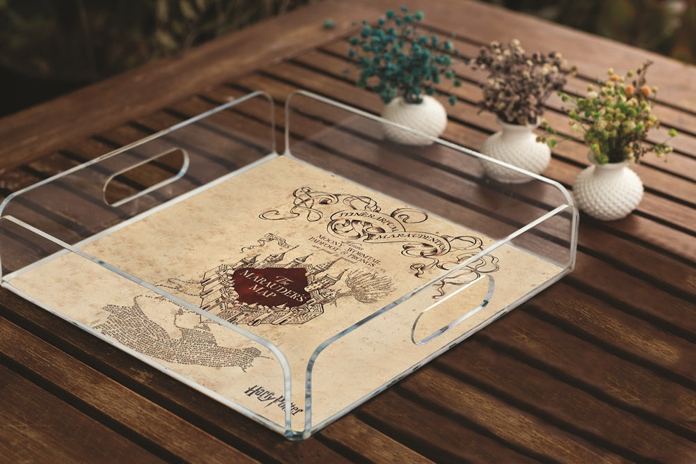 HP Marauders Map Pleksi Tepsi - 25X25CM | Pufaloji