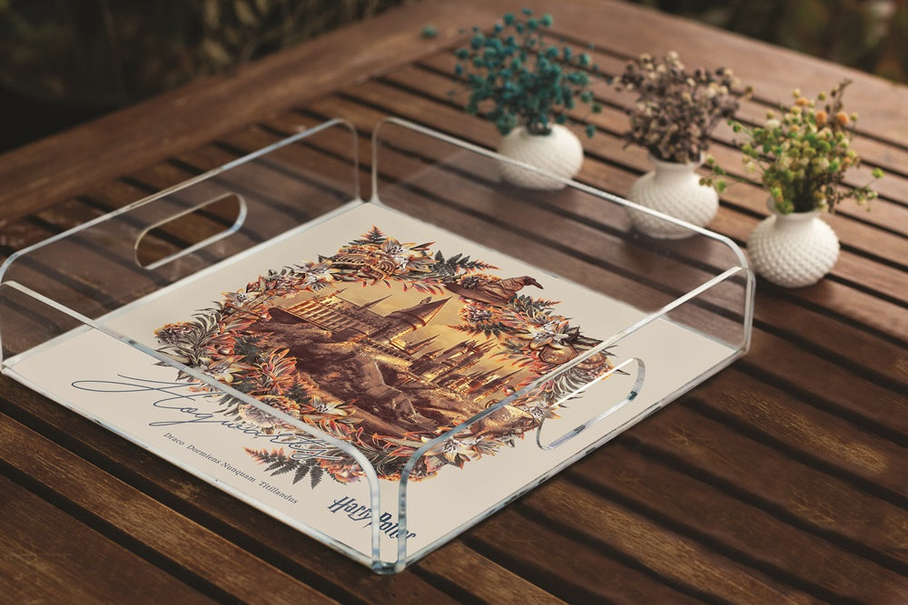 Hogwarts Pleksi Tepsi - 25X25CM | Pufaloji