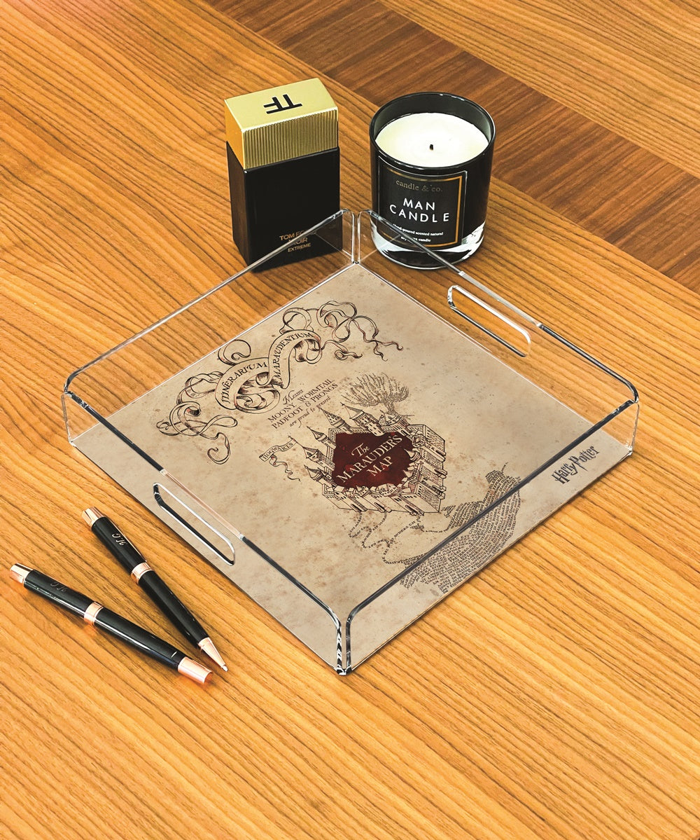 HP Marauders Map Pleksi Tepsi - 25X25CM | Pufaloji