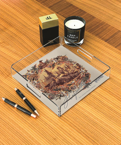 Hogwarts Pleksi Tepsi - 25X25CM | Pufaloji