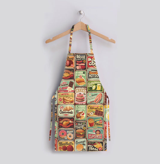 Junk Food Tasarımlı Mutfak Önlüğü | Pufaloji