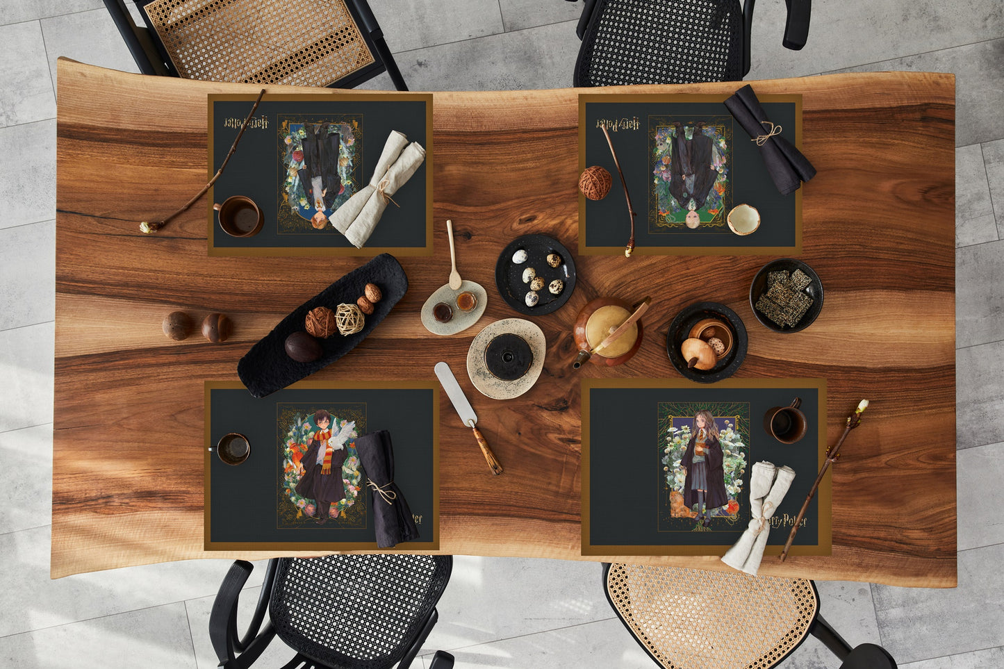 HP Characters Kumaş Amerikan Servis 4'lü Set 35X50CM | Pufaloji