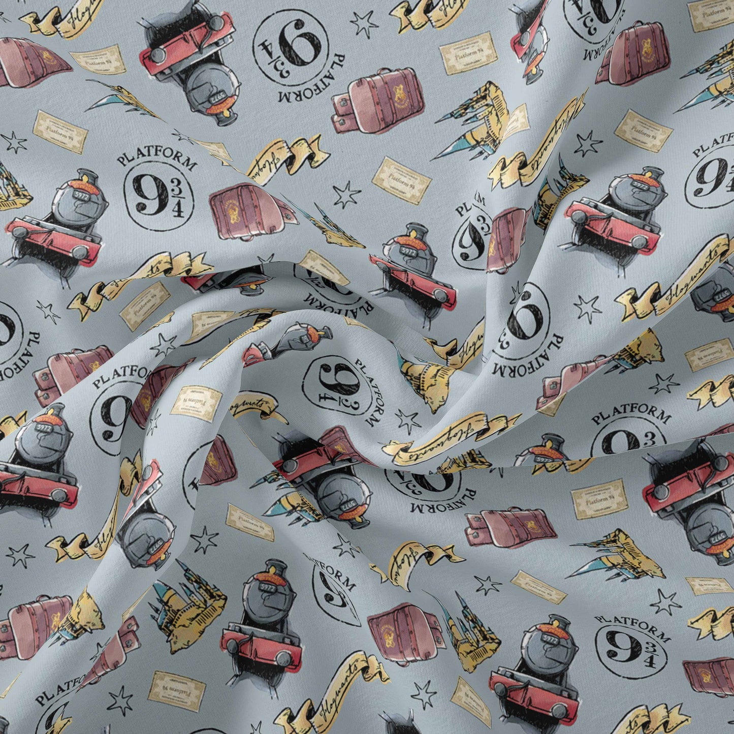Grey Hogwarts Perde