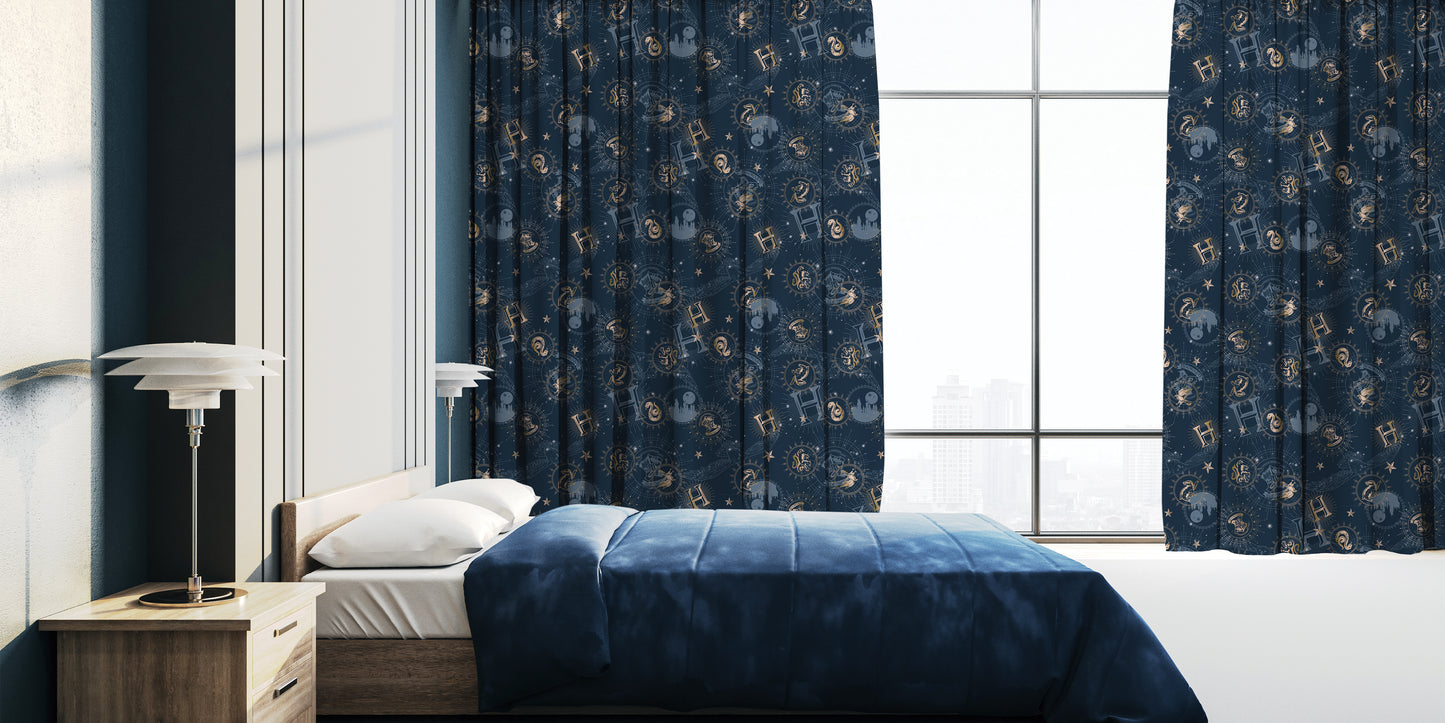 Navy Blue HP Perde