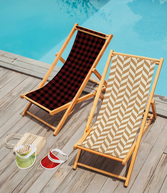 Geometrik Desen Katlanabilir Şezlong - Şezlong SZ111