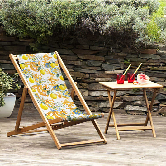 Limonlu Katlanabilir Şezlong - Şezlong SZ114