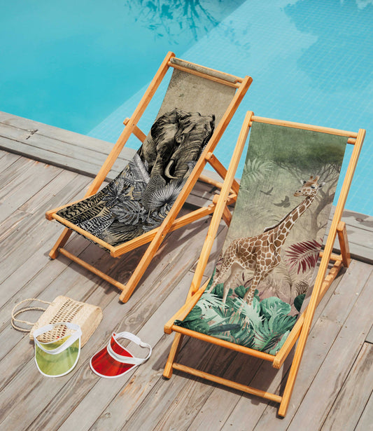 Fil Tasarımlı Katlanabilir Şezlong - Şezlong SZ122