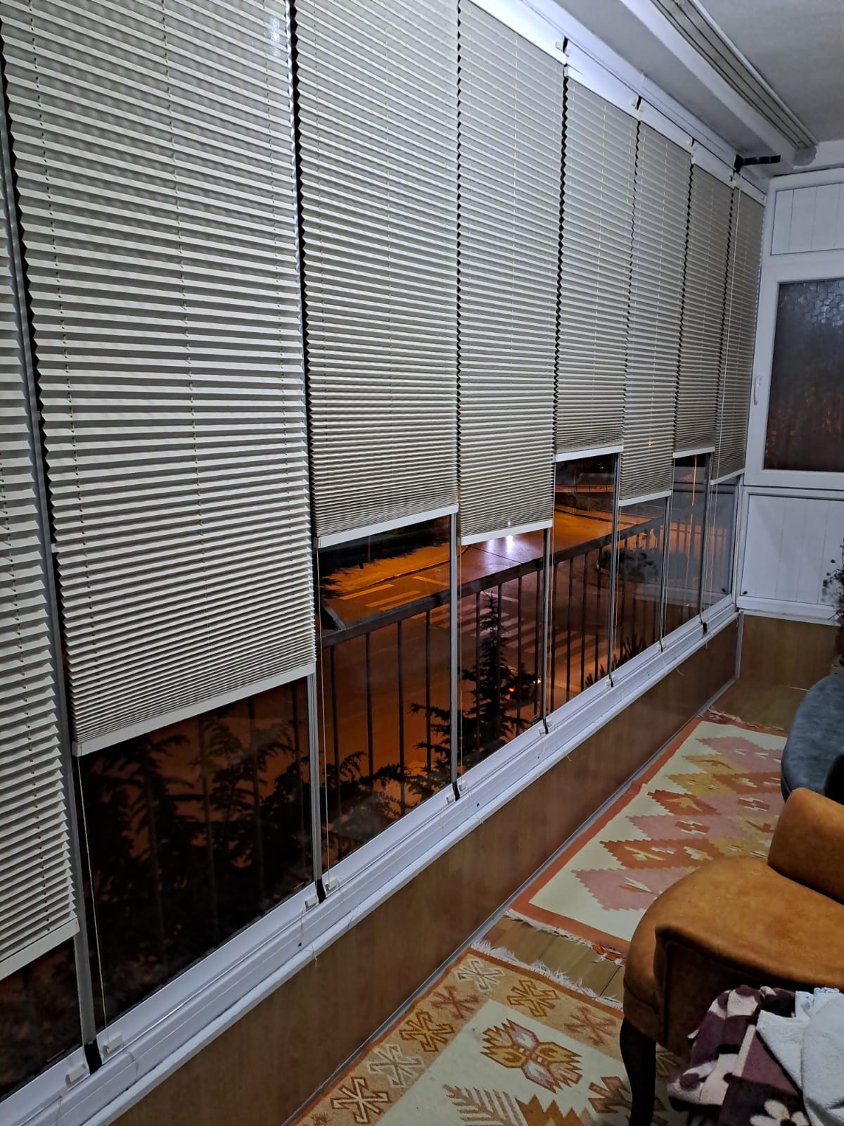 Orlenda Karartma Plise Cam Balkon Perdesi - Karartma Plise Perde